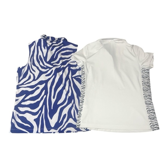 Chico’s Zenergy Golf Two Polos Preppy Tennis Prep Old Money Size 0 Small L1 - Picture 2 of 7